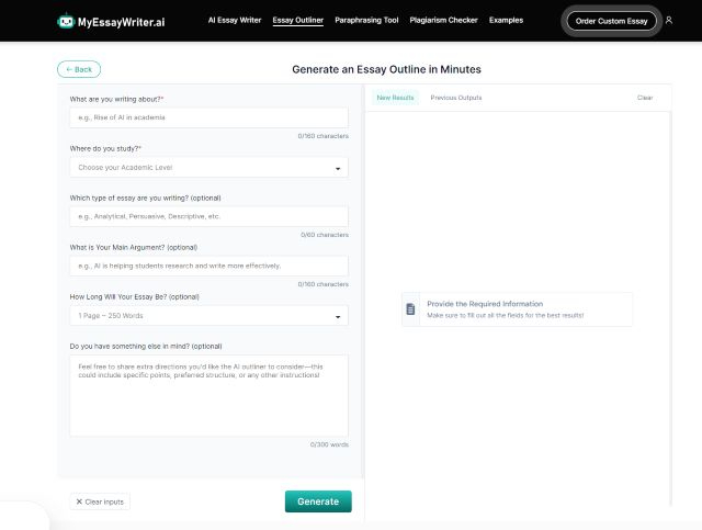 AI Essay Outliner